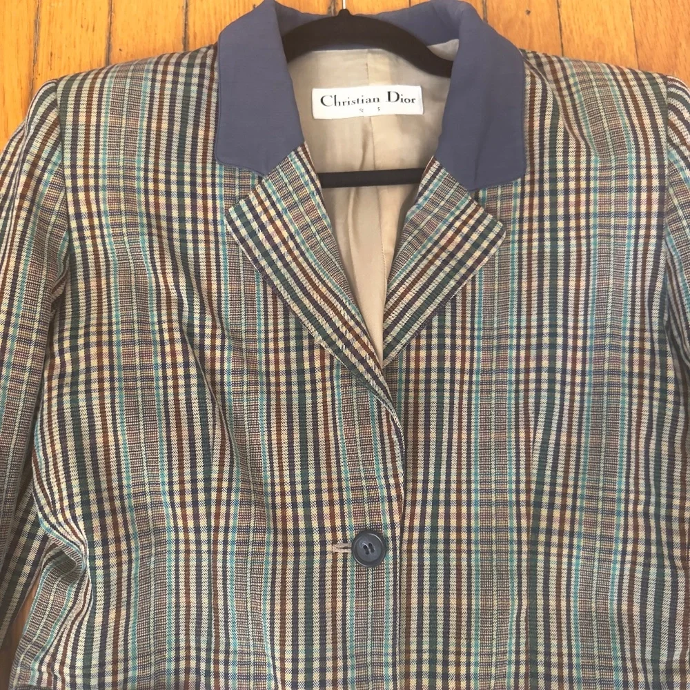 Plaid Vintage Christian Dior Sports Blazer from Japan *Barely Worn Size Medium